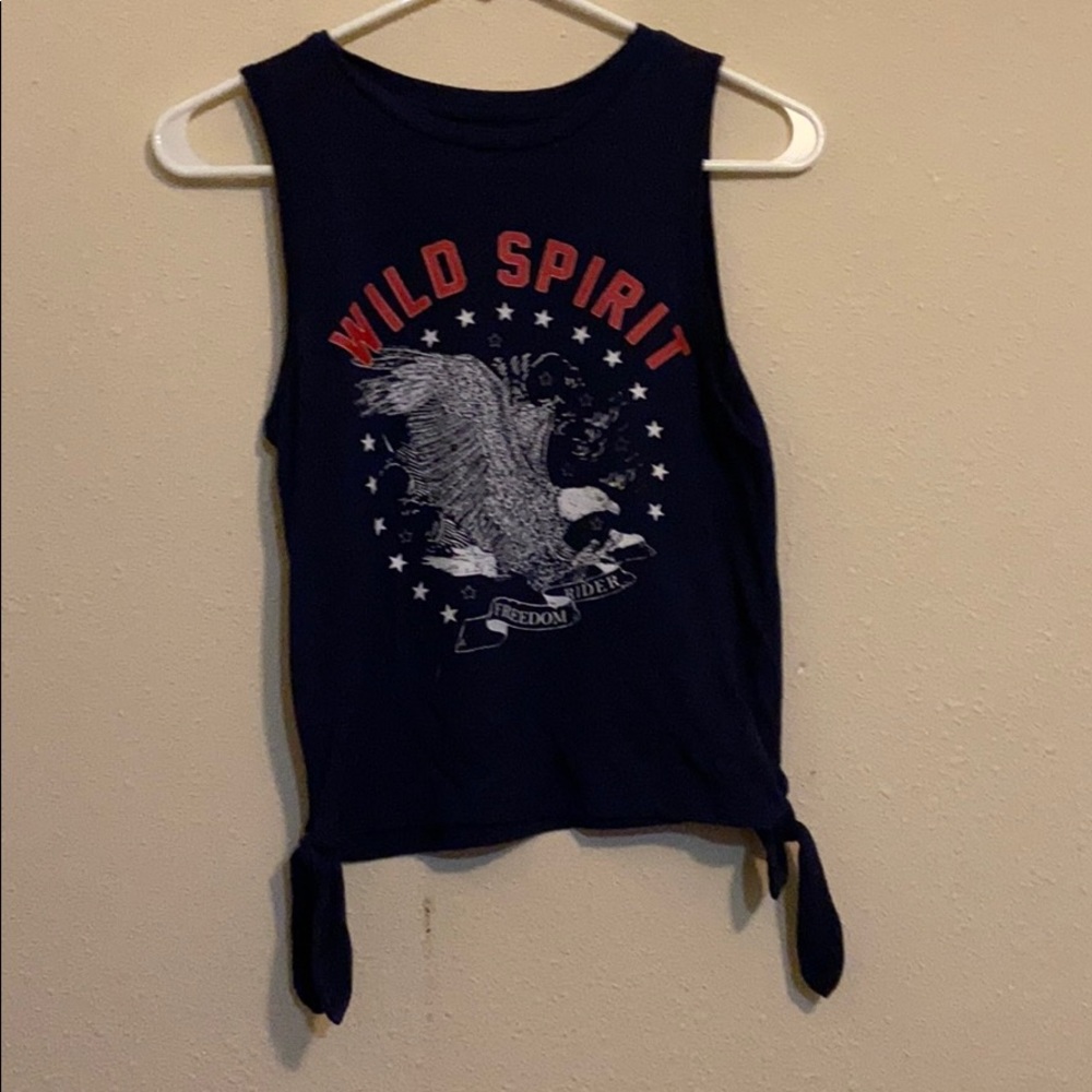 Navy crop top